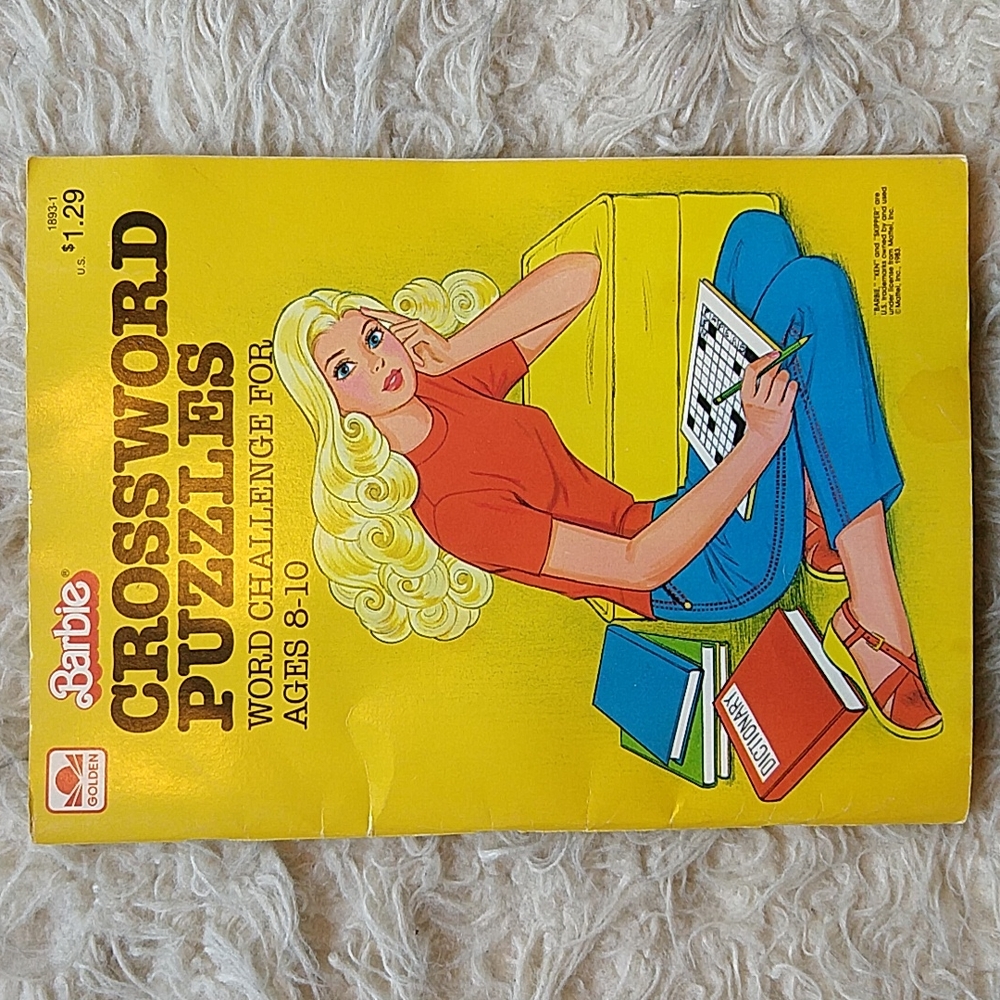 Vintage Golden Barbie Crossword Puzzle Activity Book